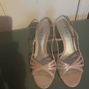 Michelle D Light pink lizard shoes 7.5 M